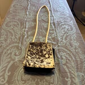 Urban Outfitters Cowhide Tote Genuine Hair-On-Hide Whipstitch Western Boho Bag
